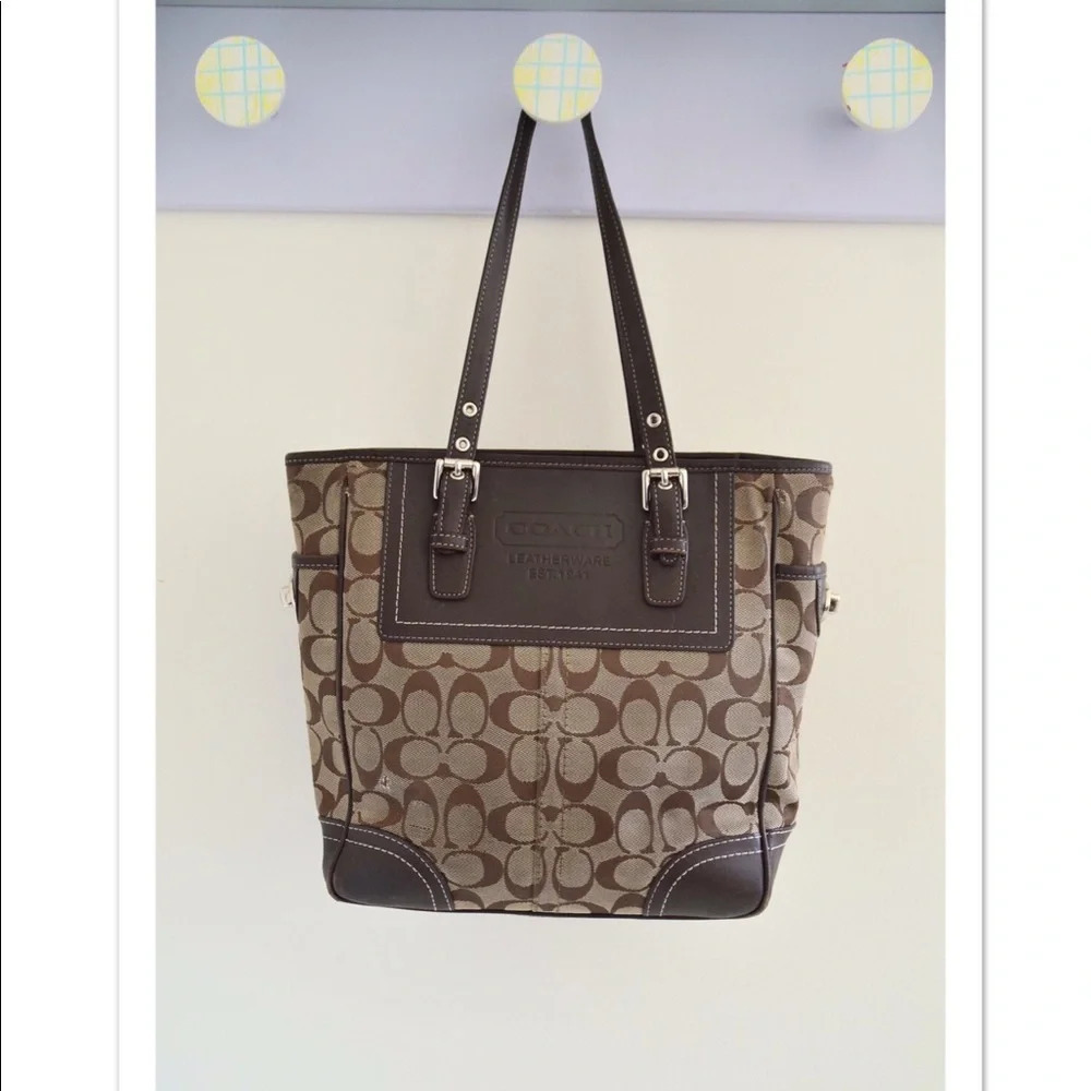 Coach signature y2k logo tote bag